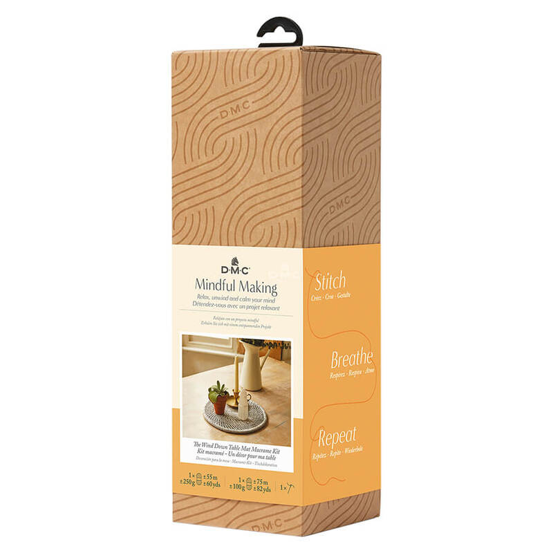 The Wind Down Table Mat Macrame Kit, DMC Mindful Making MC101K