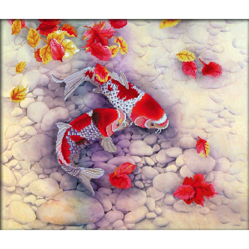 KOI CARP MC750.020, No Count Cross Stitch Kit, 67 x 57cm