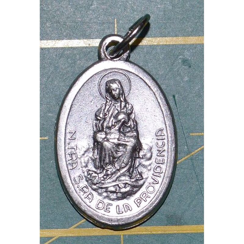 OUR LADY OF PROVIDENCE Medal Pendant, SILVER TONE, 22mm X 15mm, N. TRA S.RA DE LA PROVIDENCIA