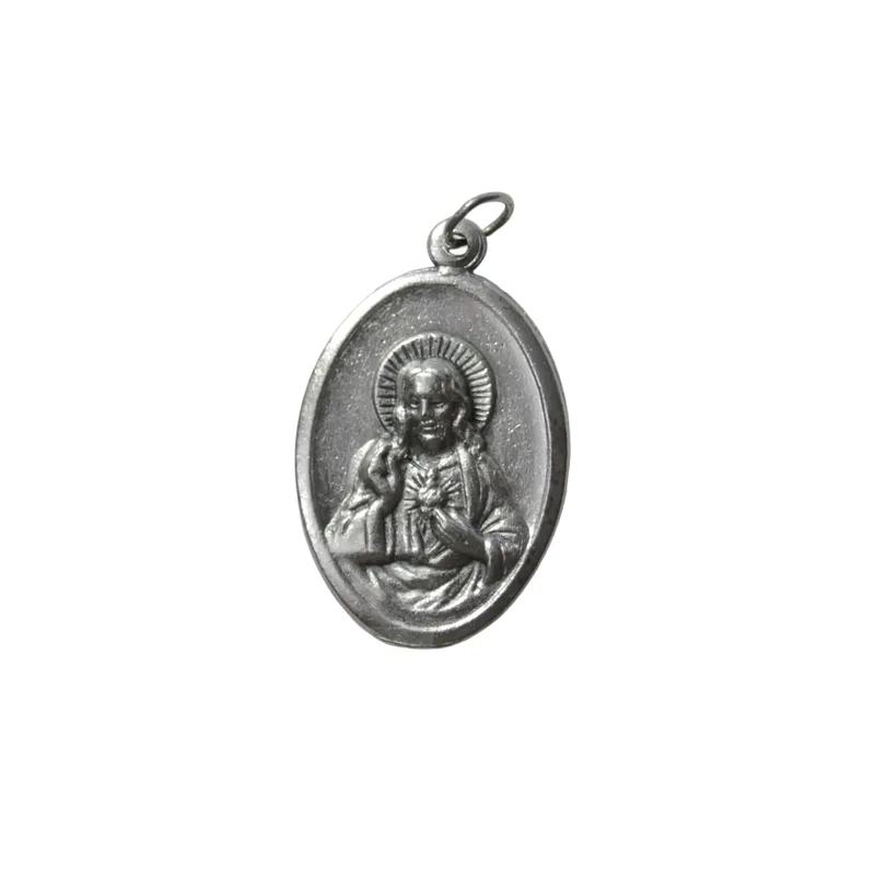 Medal Pendant Large Scapular, SILVER TONE, 30mm x 20mm
