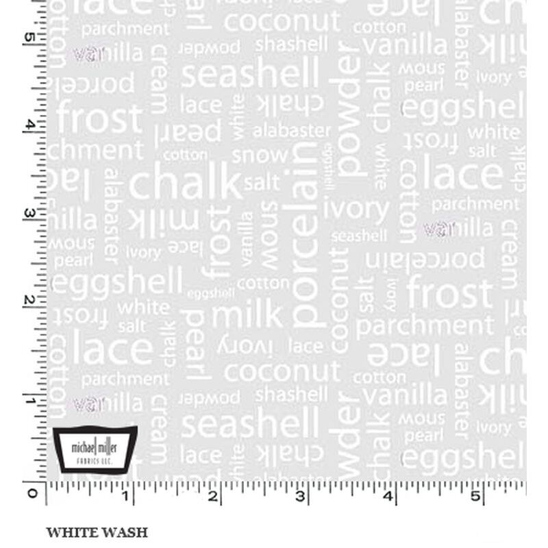 White Hot "White Wash" #10407 Tone On Tone Cotton Fabric 110cm Wide