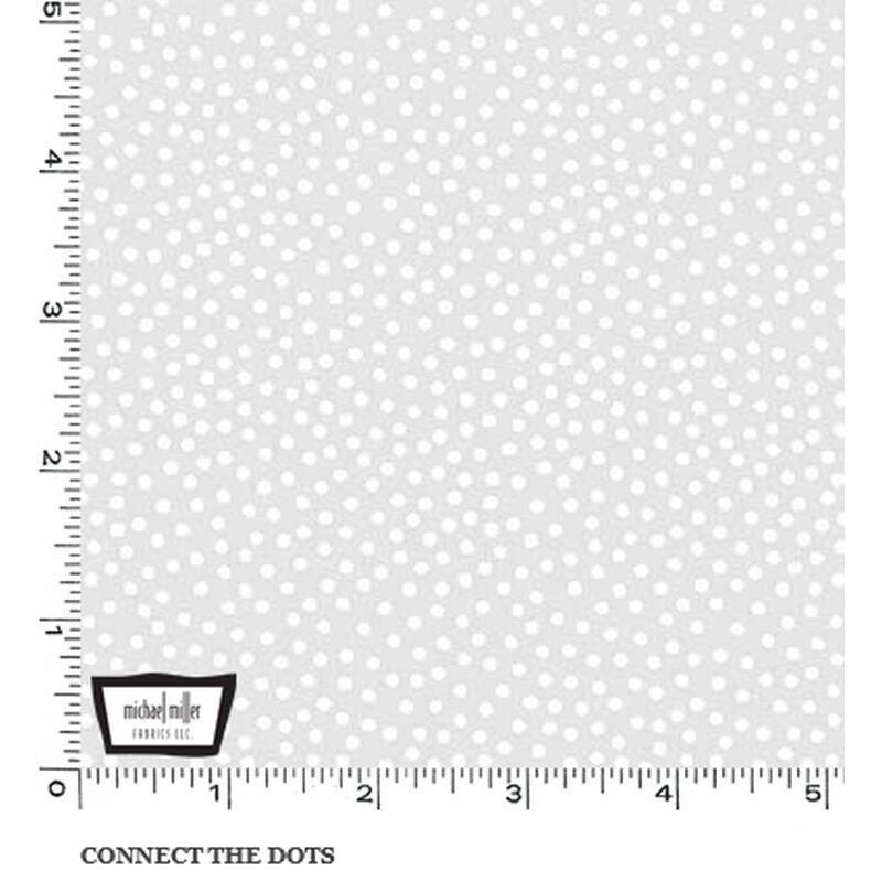 White Hot "CONNECT THE DOTS" #10410 Tone On Tone Cotton Fabric 110cm Wide