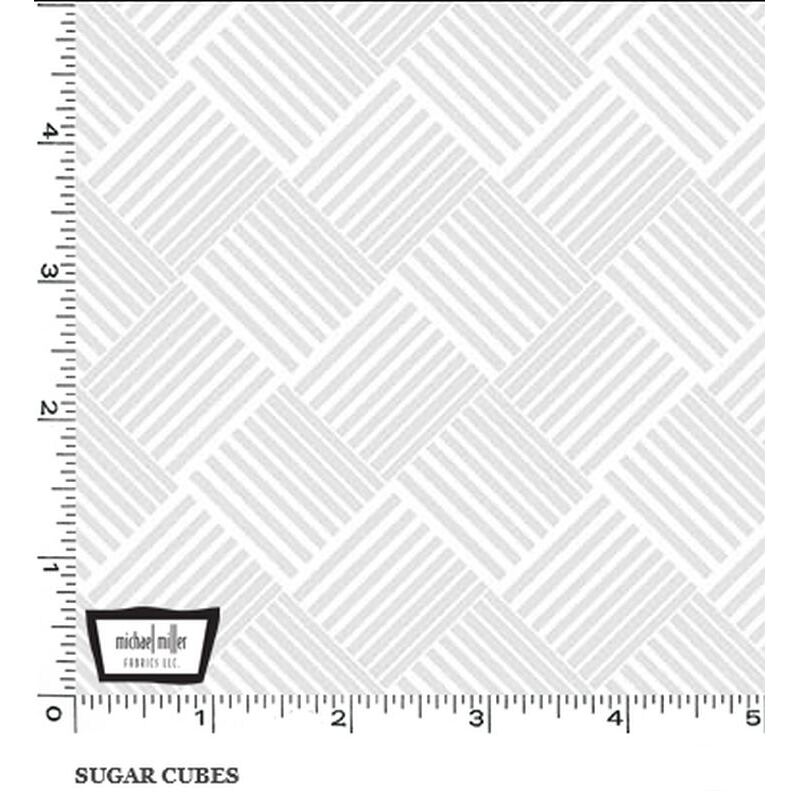 White Hot "SUGAR CUBES" #10418 Tone On Tone Cotton Fabric 110cm Wide