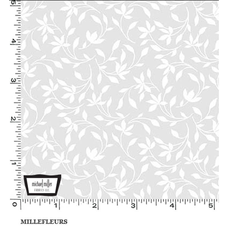 White Hot "MILLEFLEURS" #10419 Tone On Tone Cotton Fabric 110cm Wide