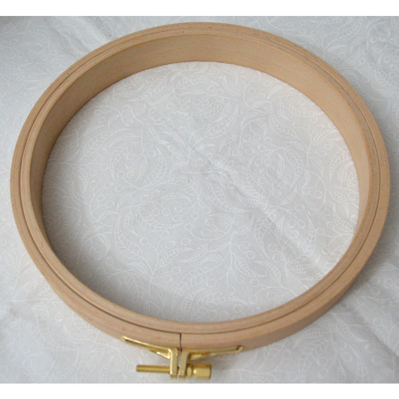 Nurge Embroidery Hoop, Wooden Screwed 24mm, Beechwood No. 4, 7.5" / 190mm