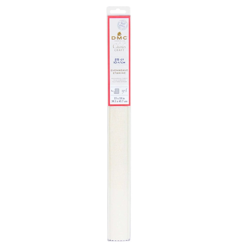 DMC 25 Count (10pts/cm) ECRU Evenweave 15" x 18" (38.1cm x 45.7cm)