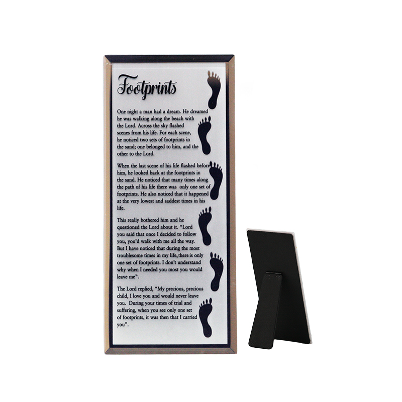 FOOTPRINTS Mirror Plaque, 80 x 180mm Standing