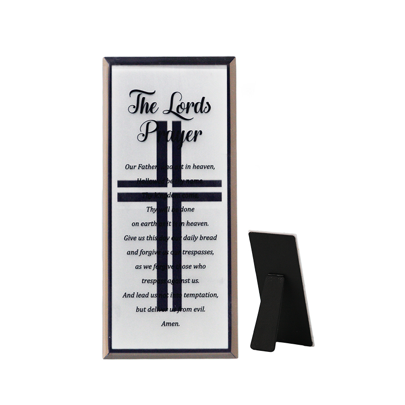 The Lord's Prayer Mirror Plaque, 80 x 180mm Standing