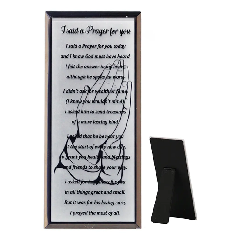 I Said A Prayer Mirror Plaque, 80 x 180mm Standing