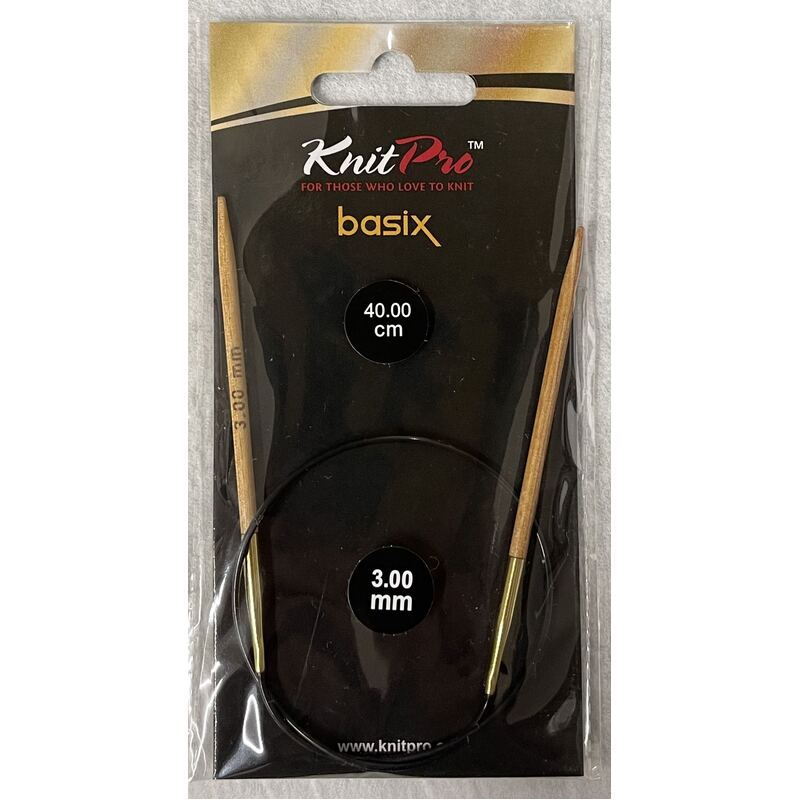 Knitpro 40cm Basix Birch Fixed Circular Knitting Needle 3.00mm