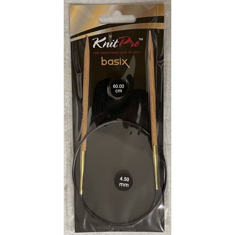 Knitpro 60cm Basix Birch Fixed Circular Knitting Needle 4.50mm