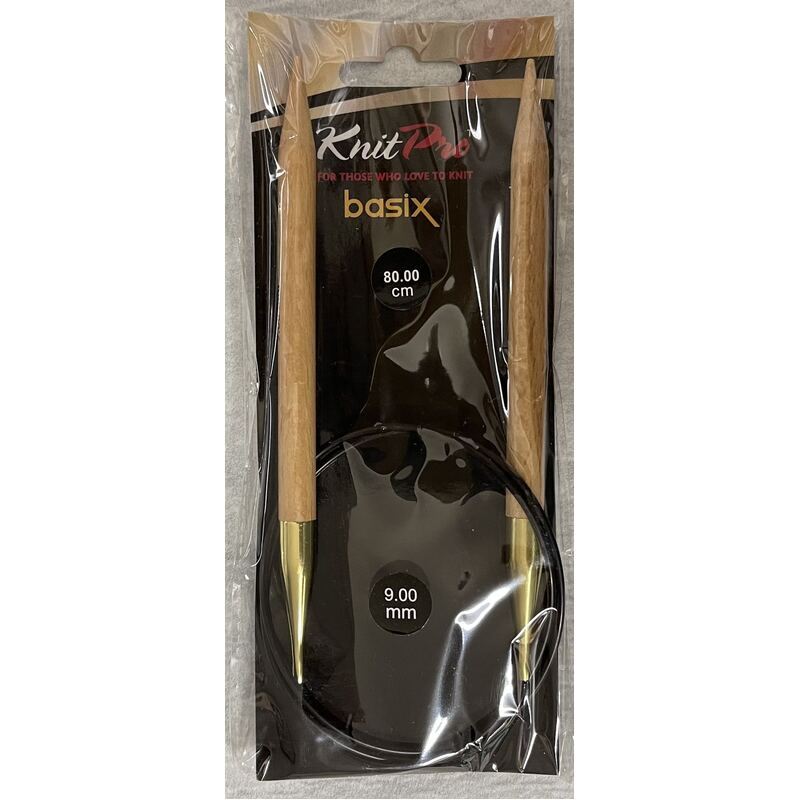 Knitpro 80cm Basix Birch Fixed Circular Knitting Needle 9.00mm