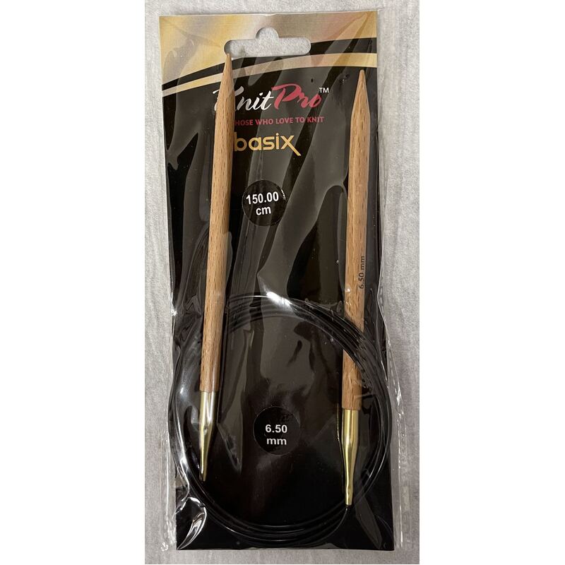 Knitpro 150cm Basix Birch Fixed Circular Knitting Needle 6.50mm