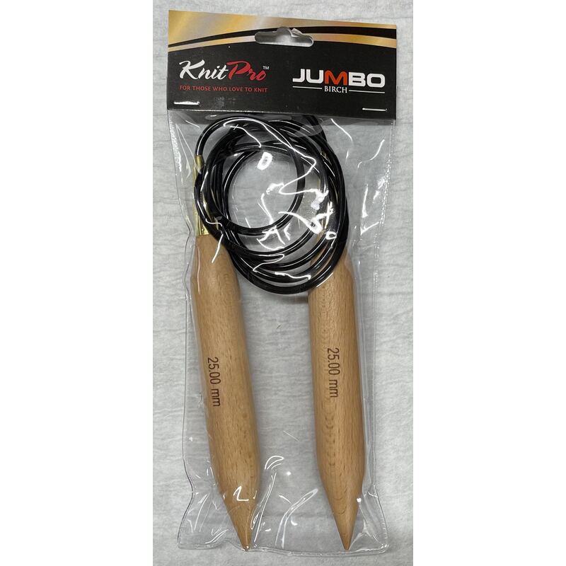 Knitpro 150cm Basix Birch Fixed Circular Knitting Needle 25.00mm