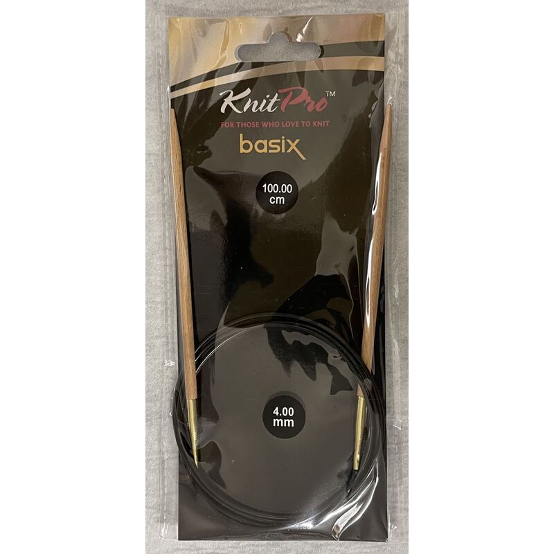Knitpro 100cm Basix Birch Fixed Circular Knitting Needle 4.00mm