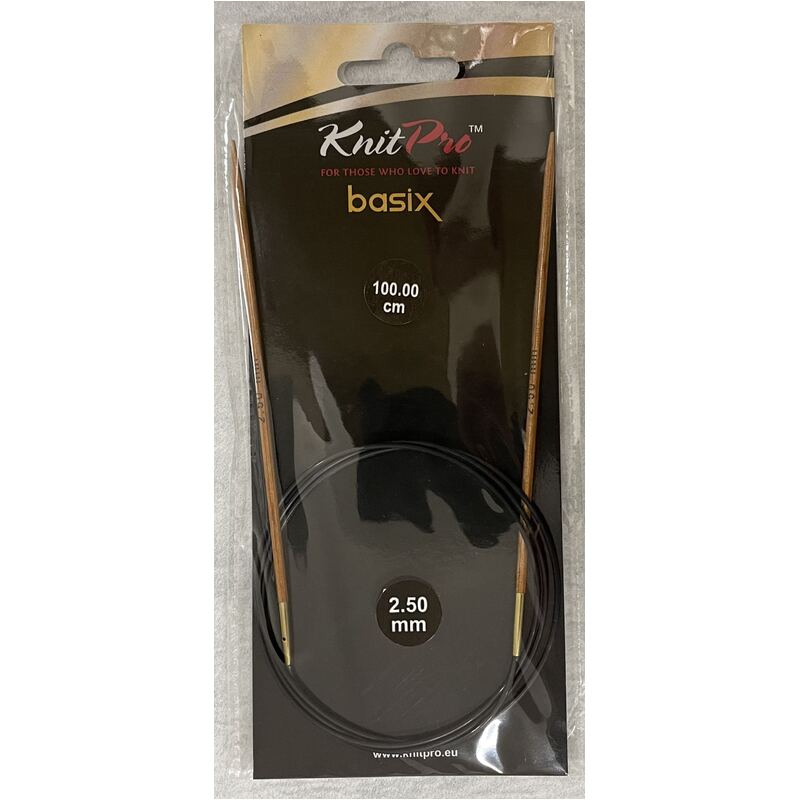 Knitpro 100cm Basix Birch Fixed Circular Knitting Needle 2.50mm