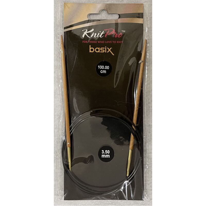 Knitpro 100cm Basix Birch Fixed Circular Knitting Needle 3.50mm