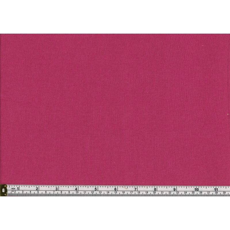 Seamless Tubular Rib, Deep Pink, 70cm Wide, Per Metre, 1990's Quality Fabric