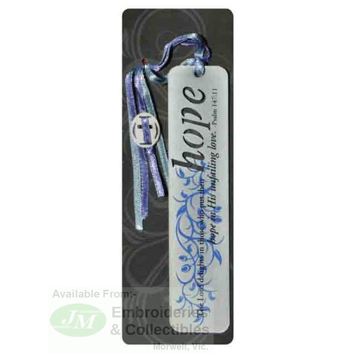 Metal, Simply Blest Bookmarks, 140 X 30mm, Spiritual Harvest, HOPE