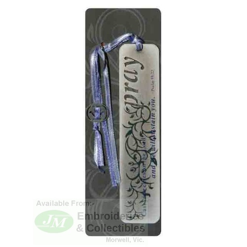 Metal, Simply Blest Bookmarks, 140 X 30mm, Spiritual Harvest, PRAY