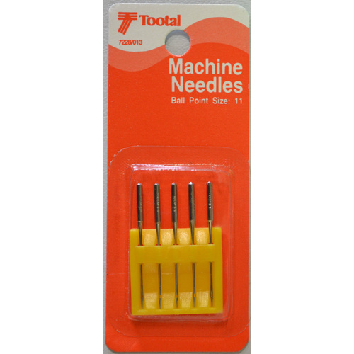 Tootal Machine Needles, Ball Point Size 11, Packet Of 5 Needles