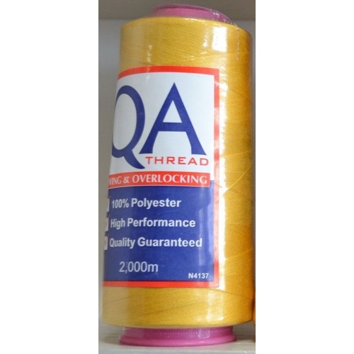Hemline (QA) Overlocker & Sewing Thread 2000m, SPORTS GOLD, 100% Polyester
