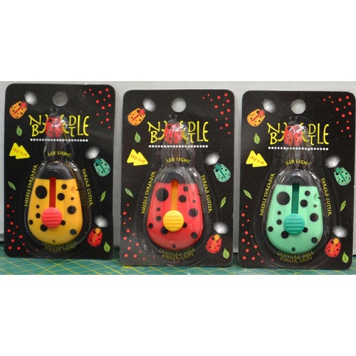 Needle Beetle Needle Threader with LED Light, Assorted colours, One Only