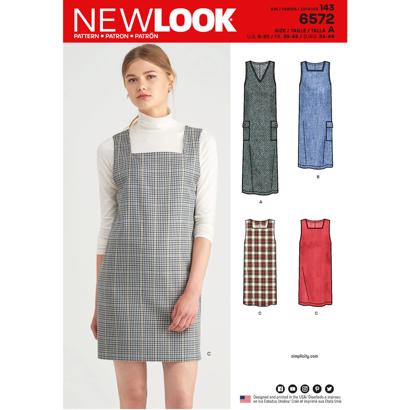 New Look Sewing Pattern 6572 Misses' Jumper Dress