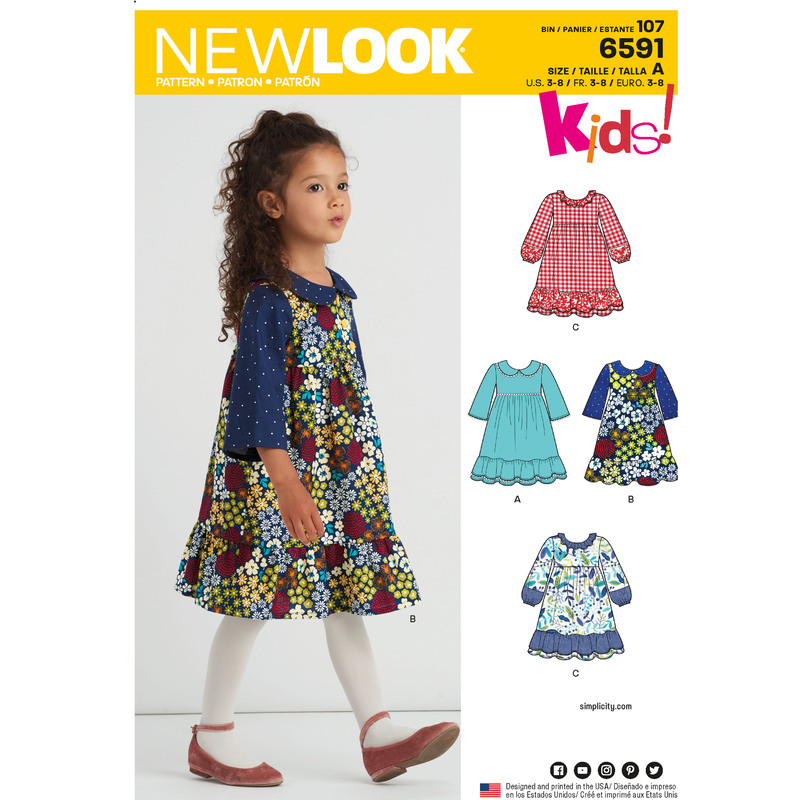 New Look Sewing Pattern 6591 Children's Dress