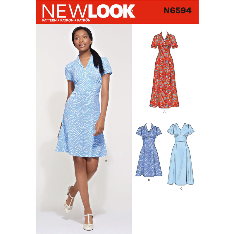 New Look Sewing Pattern N6594 Misses' Dress In Three Lengths