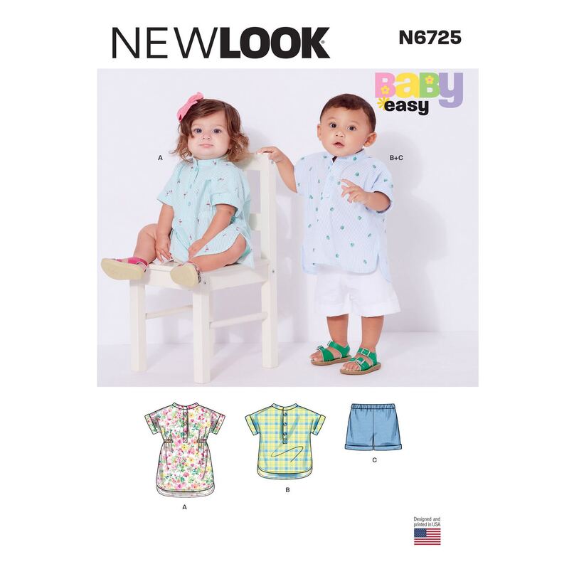 New Look Sewing Pattern N6725 Babies' Separates Sizes NB-L
