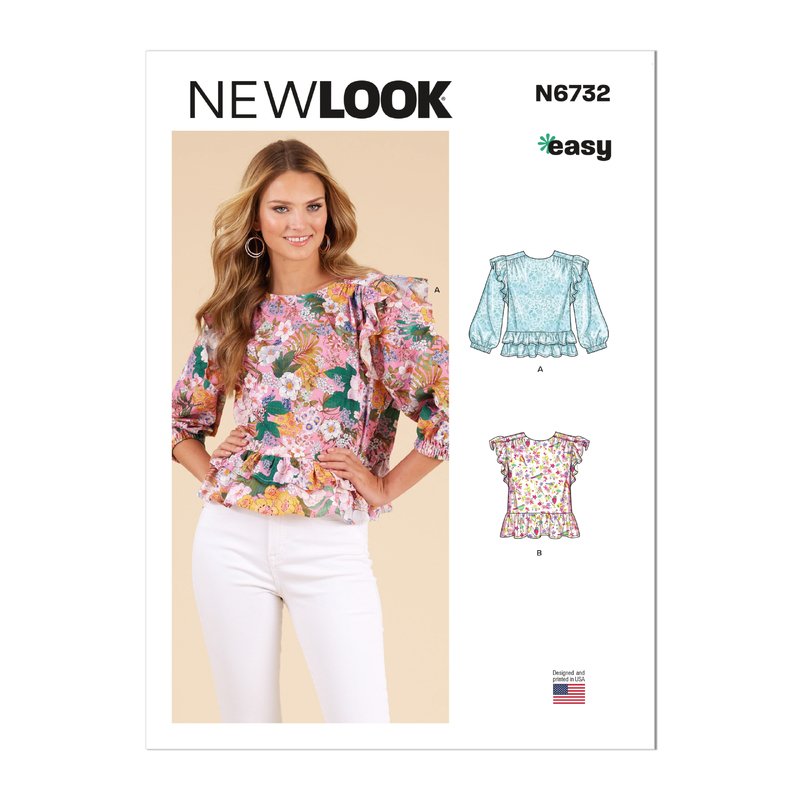 New Look Sewing Pattern N6732 Misses' Tops