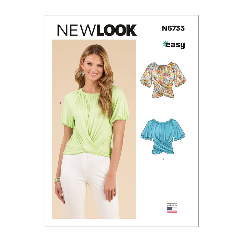 New Look Sewing Pattern N6733 Misses' Knit Tops