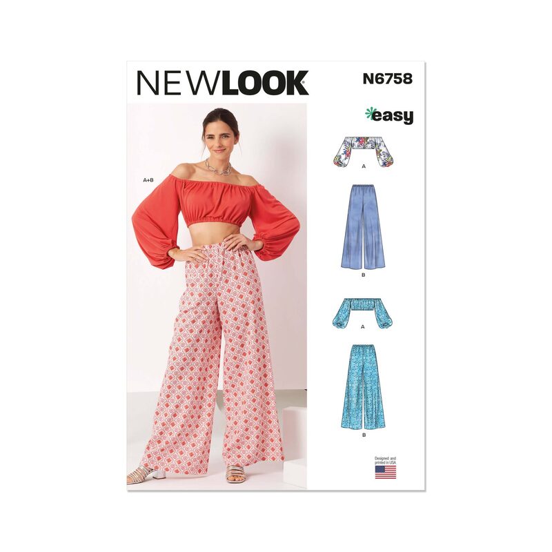 New Look Sewing Pattern N6758 Misses’ Top and Trousers