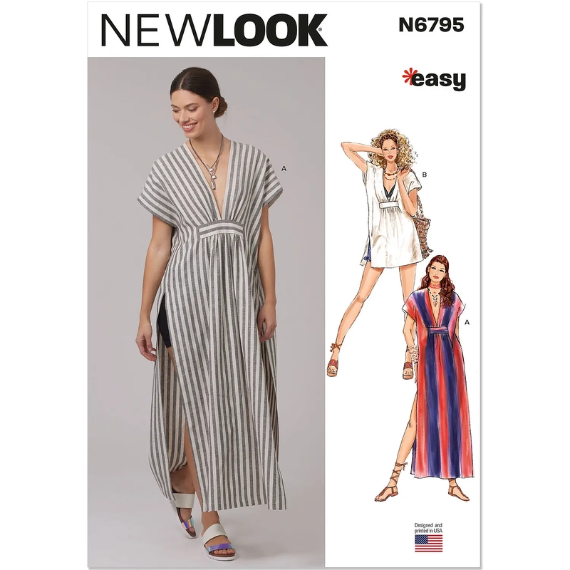 Misses' Caftan in Two Lengths New Look Sewing Pattern N6795