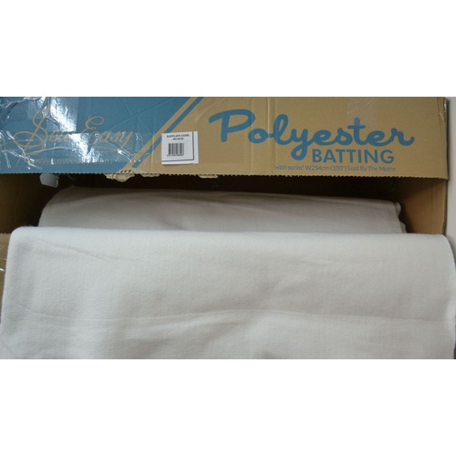 Premium White Polyester Batting With Scrim, 254cm (100") Wide FULL 15 Metre Roll