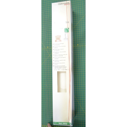 Gutermann Totally Stable Stabilizer, Iron On Tear Away WHITE, 50cm x 10m