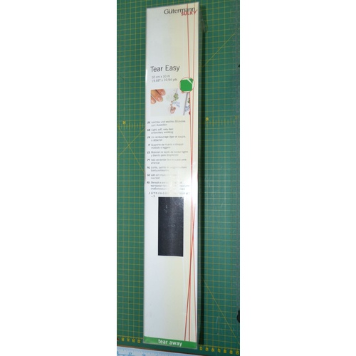 Gutermann Tear Easy Stabilizer, Tear Away BLACK, 50cm x 10m