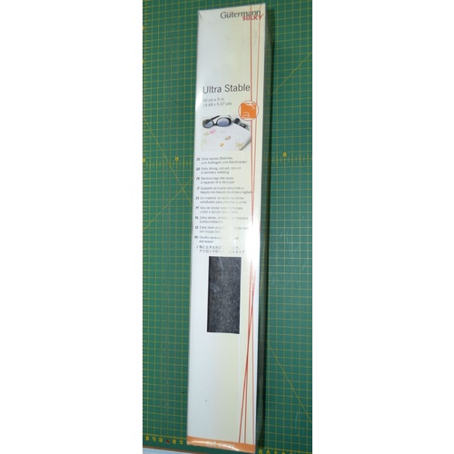 Gutermann Ultra Stable Stabilizer, Iron-On Cut Away BLACK, 50cm x 5m