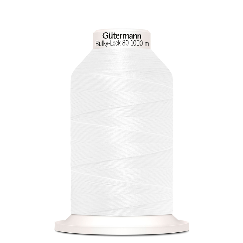 Gutermann Bulky-Lock No.80, #800 WHITE, 1000m Overlocking Thread
