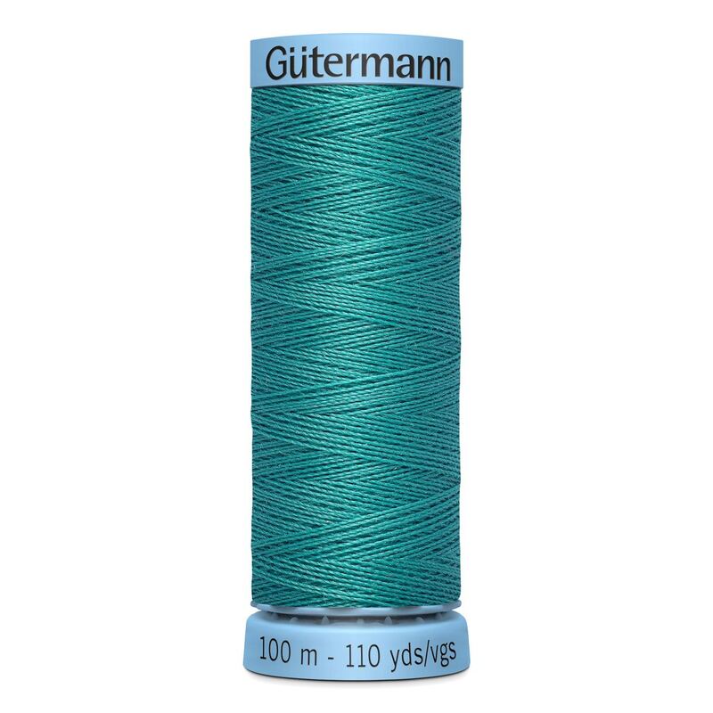 Gutermann Silk Thread #107 TEAL, 100m Spool (S303)