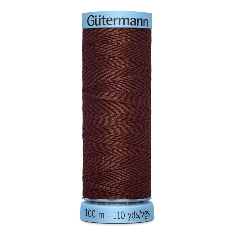Gutermann Silk Thread #230 RED EARTH BROWN, 100m Spool (S303)
