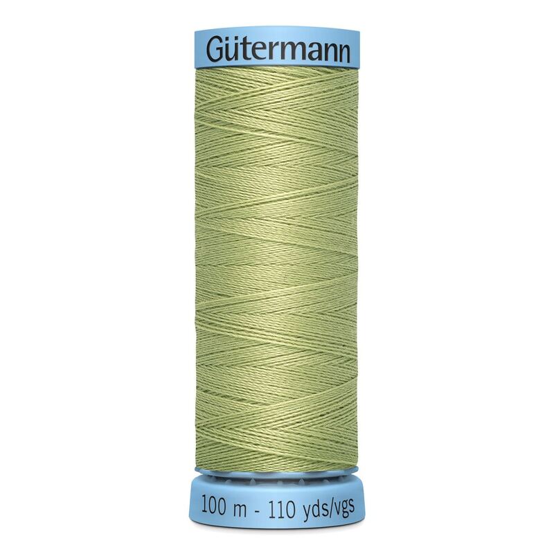 Gutermann Silk Thread #282 PALE KHAKI GREEN, 100m Spool (S303)