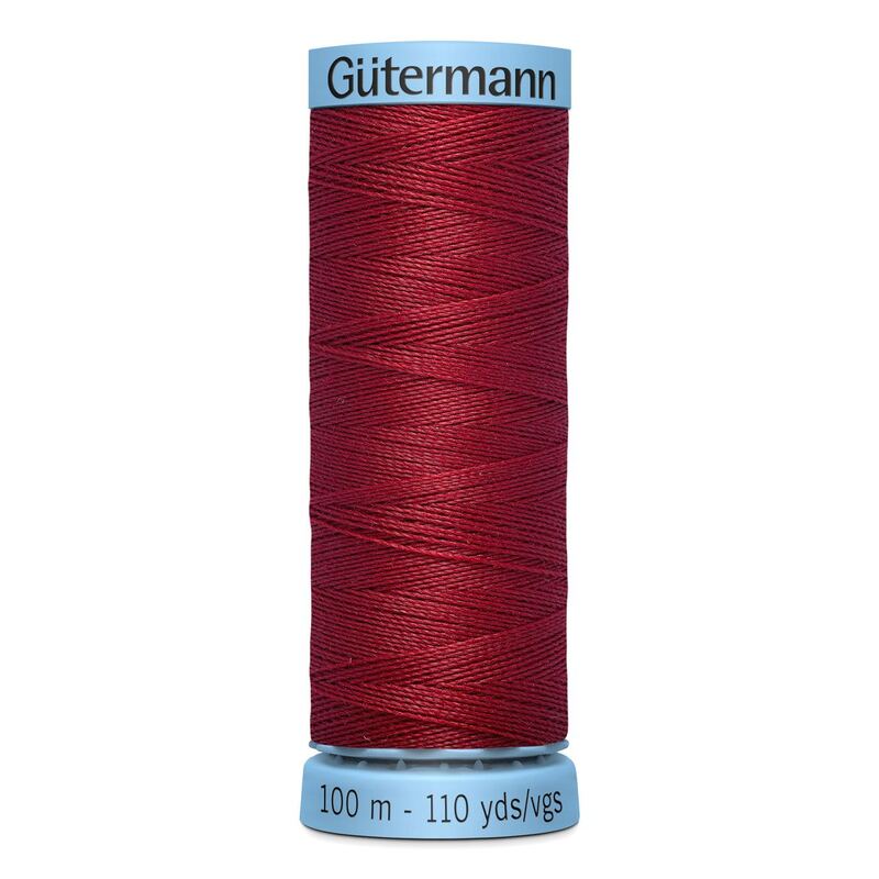 Gutermann Silk Thread #367 DARK RED, 100m Spool (S303)