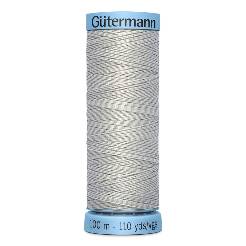 Gutermann Silk Thread #38 LIGHT GREY, 100m Spool (S303)