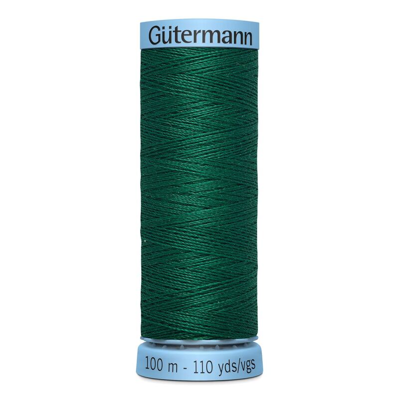 Gutermann Silk Thread #403 EMERALD GREEN, 100m Spool (S303)