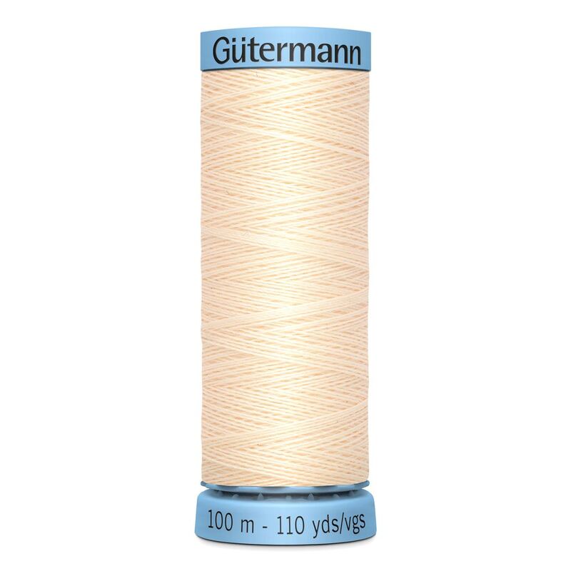 Gutermann Silk Thread #414 CREAM, 100m Spool (S303)