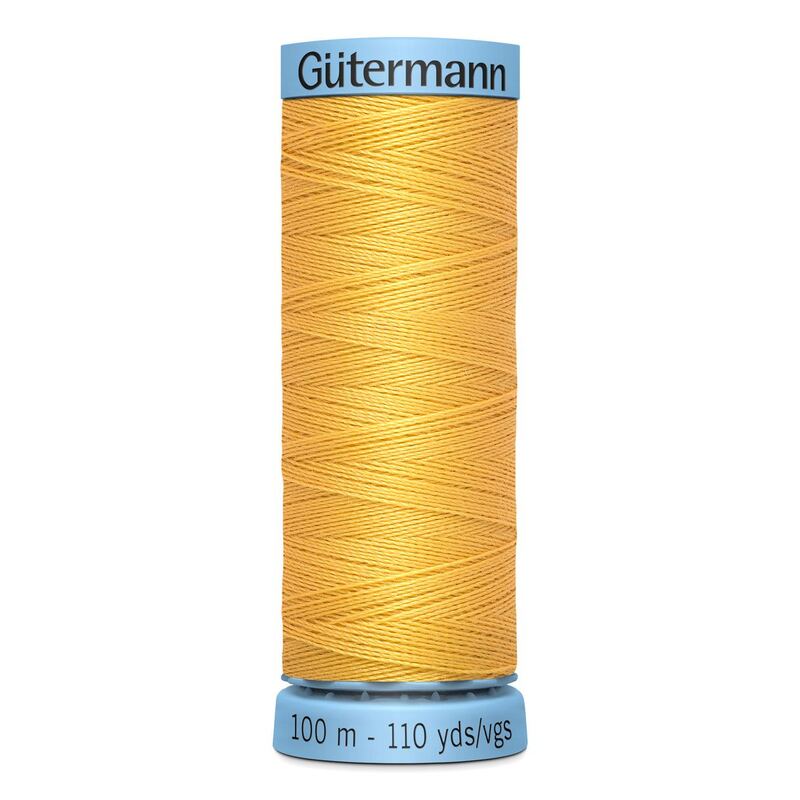 Gutermann Silk Thread #416 DARK STRAW YELLOW, 100m Spool (S303)