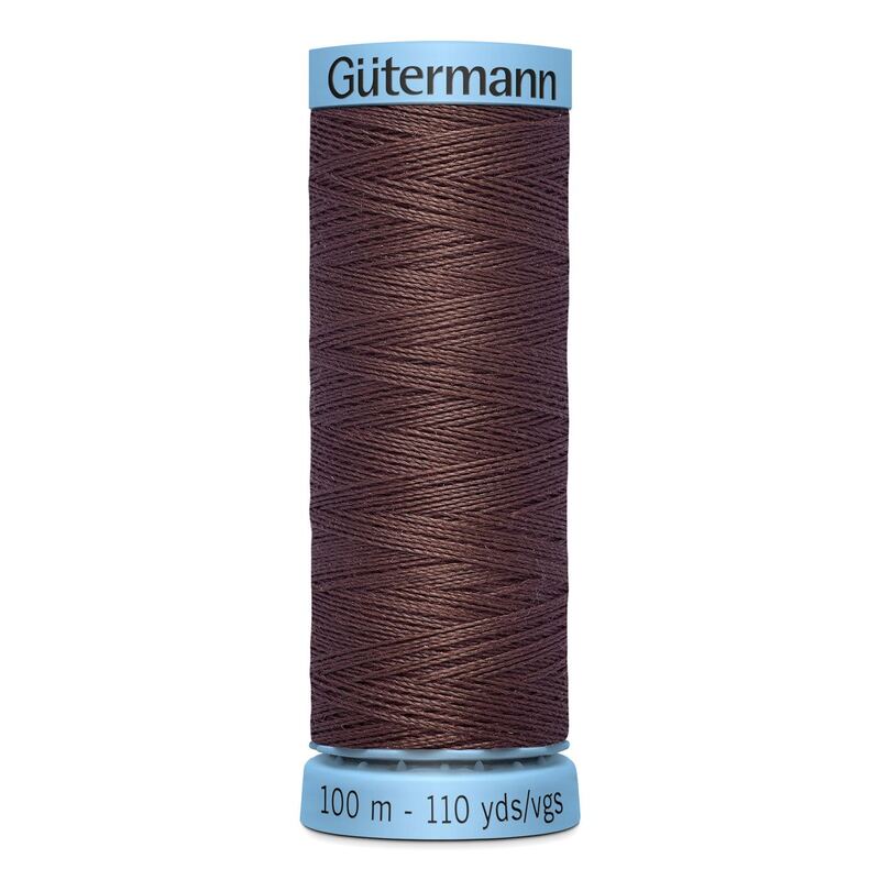 Gutermann Silk Thread #446 CHOCOLATE BROWN, 100m Spool (S303)