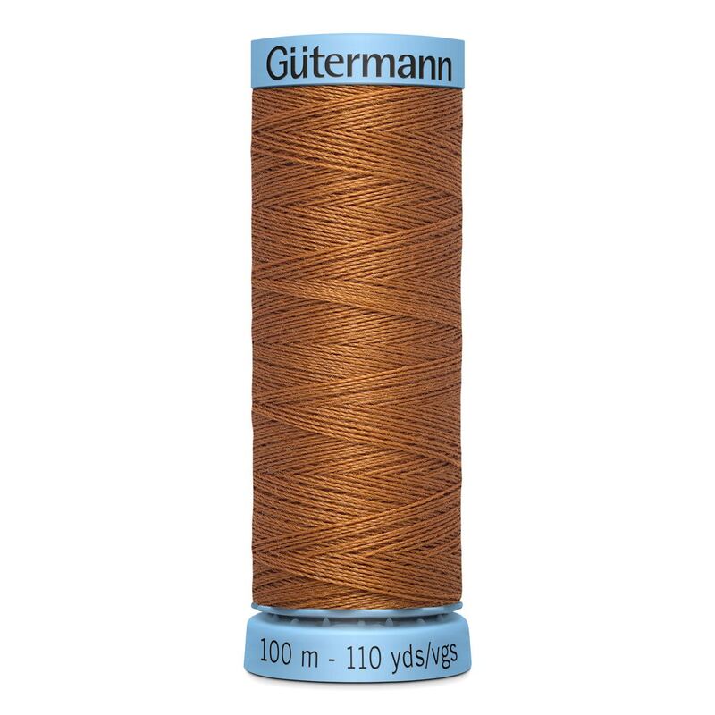 Gutermann Silk Thread #448 GOLDEN BROWN, 100m Spool (S303)